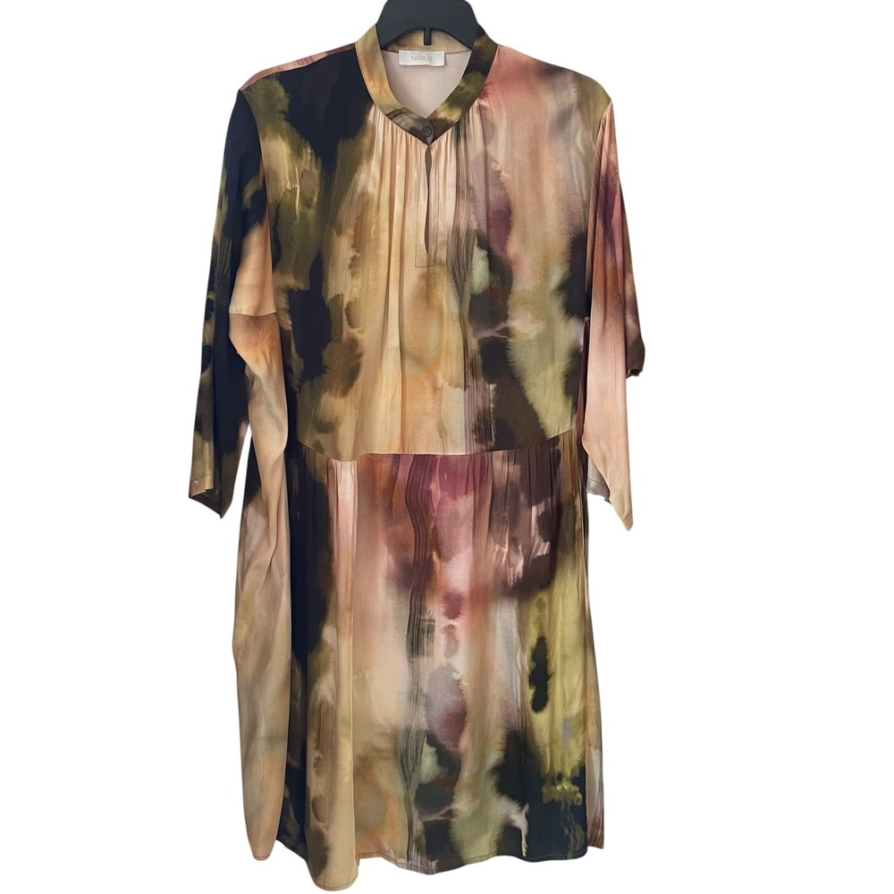 Noen Womens Multicolor‎ Abstract Print Viscose Drape Dress Size EU 50 US 20